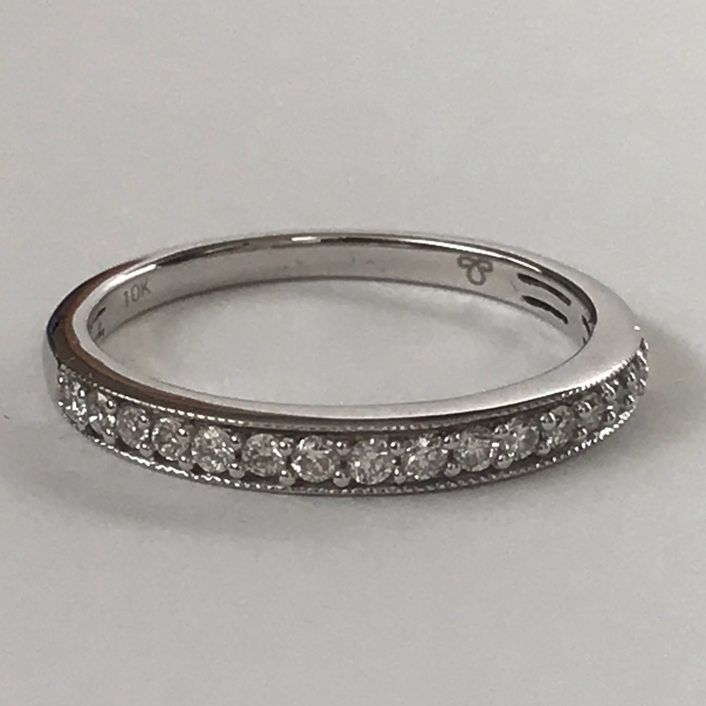 Diamond OFFERS WELCOMED Zales 10K White Gold Diamond Band New No Tags Never Worn